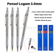 Y&X Mechanical Pencil 2.0mm 3.0mm 2B Pensil Mekanikal Metal Pencil Pensil Tekan Besi 自动铅笔 笔芯