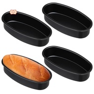 4 Packs Oval Cheesecake Pan 9x4.5x2 Inches Nonstick Baking Loaf Pan Meat Bakeware Large Cake Mold fo