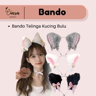 Fur Cat Ear Headband Bunny/ Cat Ears Bunny Ears
