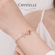 B2 | CRYSTELLE Gold Stainless Steel Heartbeat Bracelet
