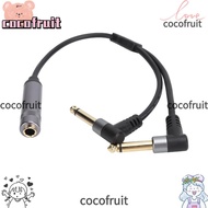 COCOFRUIT 6.35mm Female to Dual Male, 6.35mm Connector 30cm Length 1/4in Stereo to Dual 6.35mm Mono,