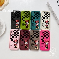 Cartoon Cute Black Grid Minnie Mouse Phone Case For Redmi 9a 9i 9C 9t 10a A1 A2 A3 Pro 14c / Note 9s