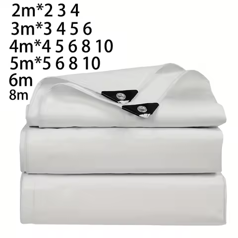 Large Tarp White 3x5 6 8m*8 10 12 3 4x4 5m Outdoor Sun Shade Awning Waterproof Tarpaulin Uv Blocking