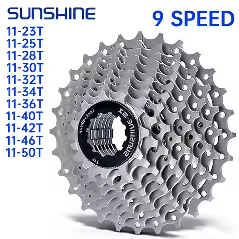 SUNSHINE 9 speed cassette 11 32 34 36 40 42 46 50 For Shimano HG Mountain Road bike 9-speed cassette