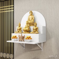 New Altar Wall-Mounted Buddha Shrine Altar Buddha Shrine Home Modern Style God of Wealth Shelf Guanyin Shrine