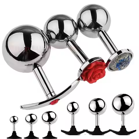 Stainless Steel Anal Plug Hollow Ultra Light Butt Plug Detachable Hollow Design Anal Plug Massager D