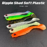 Ripple Shad Soft Plastic 7cm/3g Fishing Lure Barkley Umpan Tiruan Murah Gewang Killer PB Siakap Toma