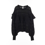 【二手】香奈兒 (Chanel) 針織毛衣，飾有 Coco 標誌紐帶 P58603K07666 棉質針織女款二手 A