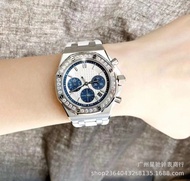 AP นาฬิกาผู้หญิงไม้โอ๊ครอยัลแปดเหลี่ยมแหวนเพชรหกเข็มมัลติฟังก์ชั่นาฬิกาเรืองแสงไพลินคว็อตซ์ Honghaos