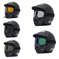 JPN RETRO GOOGLE MASK PET SHORT BLACK DOFF HELMET