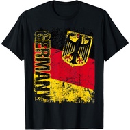 Men's cotton T-shirt Germany Flag Vintage Distressed Germany T-Shirt Small