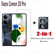 2 In1 Tecno Camon 20 Pro Tempered Glass Film for Tecno Camon 19 20 Pro 5G 18P 18 Premier 17 17P 16 Spark 10 Pro Camera Lens Glass Screen Protector