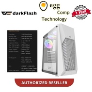 AIGO DARKFLASH DK150 WHITE LUXURY GAMING PC CASE CHASSIS CASING 3ARGB FAN