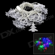 3W 30-LED Strobe RGB Light Christmas Tree Style Decorative String Light (220V / 2-Round-Pin Plug)
