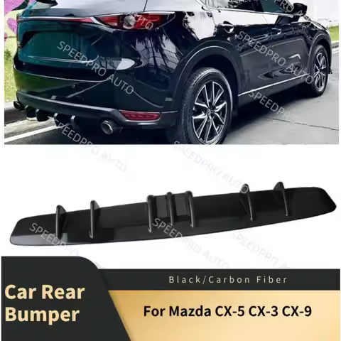 Car Rear Bumper Diffuser 33" For M-azda CX-5 CX-3 CX-9 7 Fins Lower Spoiler Lip Splitter Body Auto A
