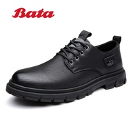 Bata รองเท้าลำลองหนังอังกฤษสำหรับผู้ชาย,รองเท้าหนังชุดทำงานที่มีคุณภาพสูงย้อนยุคใหม่สำหรับฤดูใบไม้ร่วง