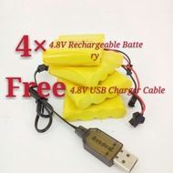 Battery Kereta Control 4.8V RC Car Rechargeable Battery USB Charger Cable