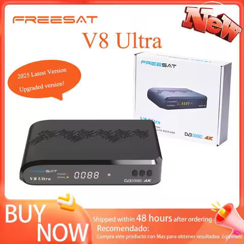 Freesat V8 Ultra 4K Satellite Receiver, DVB-S2X/T2/ISDBT/ATS-C, 4GB RAM, H.265, Multi - Language GTM