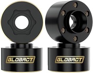 GLOBACT Brass Weights 12mm Hex Hub Extended Wheel Hex Hubs 109g Counterweight for 1/10 Trx4 Trx6 Axi