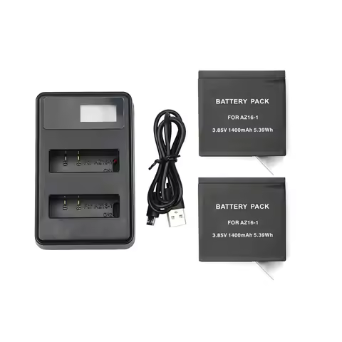 1400mAh Batteries For Xiaomi Yi 2 4K Yi plus + LCD USB Dual Charger For XiaoYi lite Xiaomi Yi II 4K 