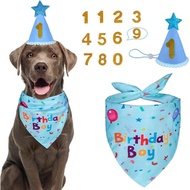 [SG Fast Delivery] Big Dog Birthday Hat Dog Birthday Bib Customisable Number