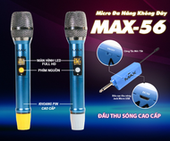 { BẢN NÂNG CẤP } Bộ 2 Micro không dây đa năng Max 56 - Nâng cấp từ Max 39 - Hút âm tốt chống hú hiệu