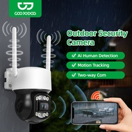 GOOJODOQ 360° Bulb Home Camera | Wireless Outdoor Indoor CCTV | Motion Tracking Detection Alert Colo