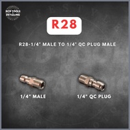 R28-1/4" MALE TO 1/4" QC PLUG MALE FOAM CANNON RCB TOOLS
