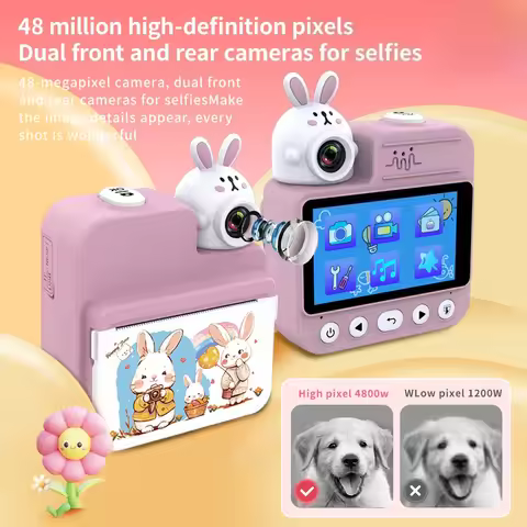 New 3.0'' Kids Instant Print Camera , 1080P HD Kids Digital Camera for 6-12 Years, can take photos, 