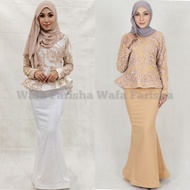 WAFA XXS-10XL ELLA BEES BAJU KURUNG LACE PEPLUM EXCLUSIVE MODERN PLUS SIZE BESAR BIG SAIZ RAYA MURAH MODEN MUSLIMAH