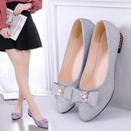 Spring Summer Korean Version Beautiful Single Shoes Work Casual Soft-Soled Comfortable Korean Wave W