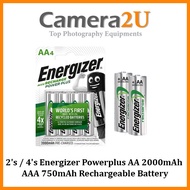READY STOCK 2's / 4's Energizer Powerplus AA 2000mAh AAA 750mAh Rechargeable Battery