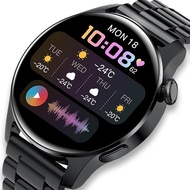 Smartwatch สมาร์ทวอท Man นาฬิกาสมาร์ทบลูทูธ Smartwatch ผู้ชายกีฬาสร้อยข้อมือฟิตเนสเตือนสำหรับ Android Apple Xiaomi Huawei + กล่องSmartwatch สมาร์ทวอท Silicone Tape Black