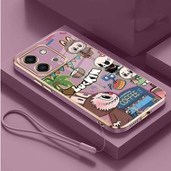 Xiaomi POCO C85 REDMI15C Redmi 15c Poco C 85 Square Edge Case Coconut Labubu Cute Rubber Cover Soft 