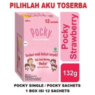 Glico Pocky SINGLE PACK STRAWBERRY / STROBERI - ( HARGA PER BOX )