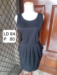 Black Dress Pocket Dress Hitam - preloved