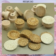 [Redjie.sg] 4pcs Cabinet Handle Dia 30/40/45mm Wooden Drawer Knobs for Kitchen Cupboard Door