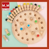 Montessori Wooden Memory Chess 3D Puzzle Memory Match Stick Chess Game