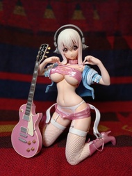 代拍  super sonico  超音子 索尼子 正品 pvc  1／7  music 粉紅色  結他  $588快閃