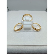 1 gram Light Gold Carved Thread Ring