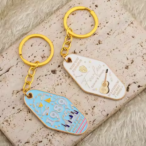 Let Go And Love Metal Keychain Taylor Swift Motel Album Charm Jewelry Accessory For Music Lovers Gif
