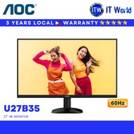 AOC Monitor U27B35 27" 4K UHD - IPS / 125% sRGB / HDR10 / Delta E<2 / Tilt Adjustable | itw