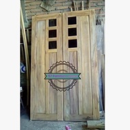 1 set kusen + 2 pintu rumah minimalis bahan kayu jati mentahan Murah