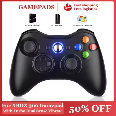 Gamepad For Xbox 360/360 slim Wireless Controller Console For Windows 7 8 10 2.4G Wireless Joystick 
