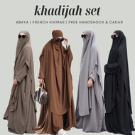 Khadijah Set Abaya French Khimar/ Abaya and French Khimar