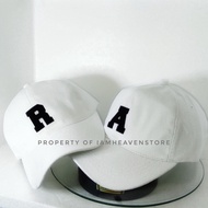 PUTIH White Baseball Cap Alphabet Letters Text Alphabet A B C D E F G H I J K L M N O P Q R S T U V W X Y Z 27