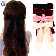 KIMI-Women Hairpin Solid Color Sweet Cute Bow Hairpin Durable Internetcelebrity