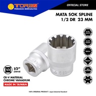 MATA TORA Spline Socket Bit 23 mm 1/2 DR - Socket Wrench - TAIWAN