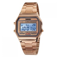 SKMEI Jam Tangan Pria Digital Stainless Anti Air Tali Rantai Kotak Sport LED Men Watch Keren