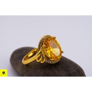 375 GOLD STONE RING 18K Yellow/